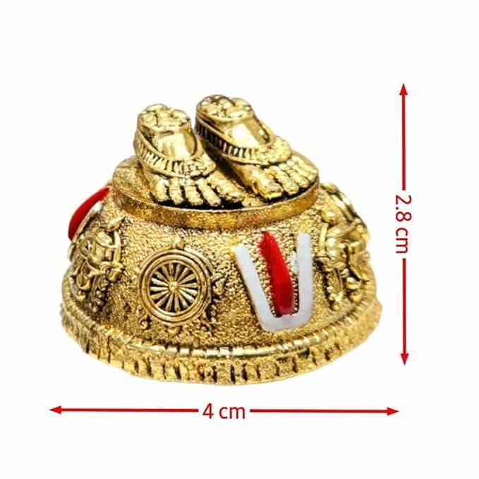 Lord Balaji Charan Paduka - 24K Gold Plated